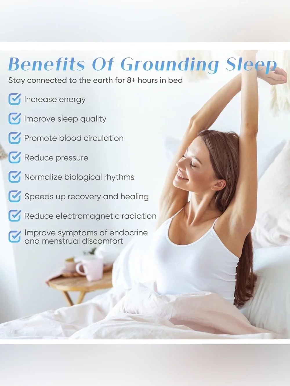 Grounding sheets Queen size. 95% Organic Cotton + 5 % pure silver fiber